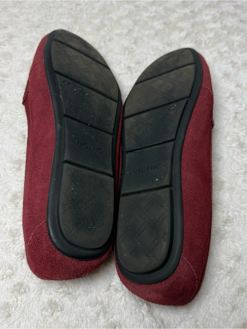 Vionic Women's Burgundy Suede Slip-On Loafers - Picture 8 of 8